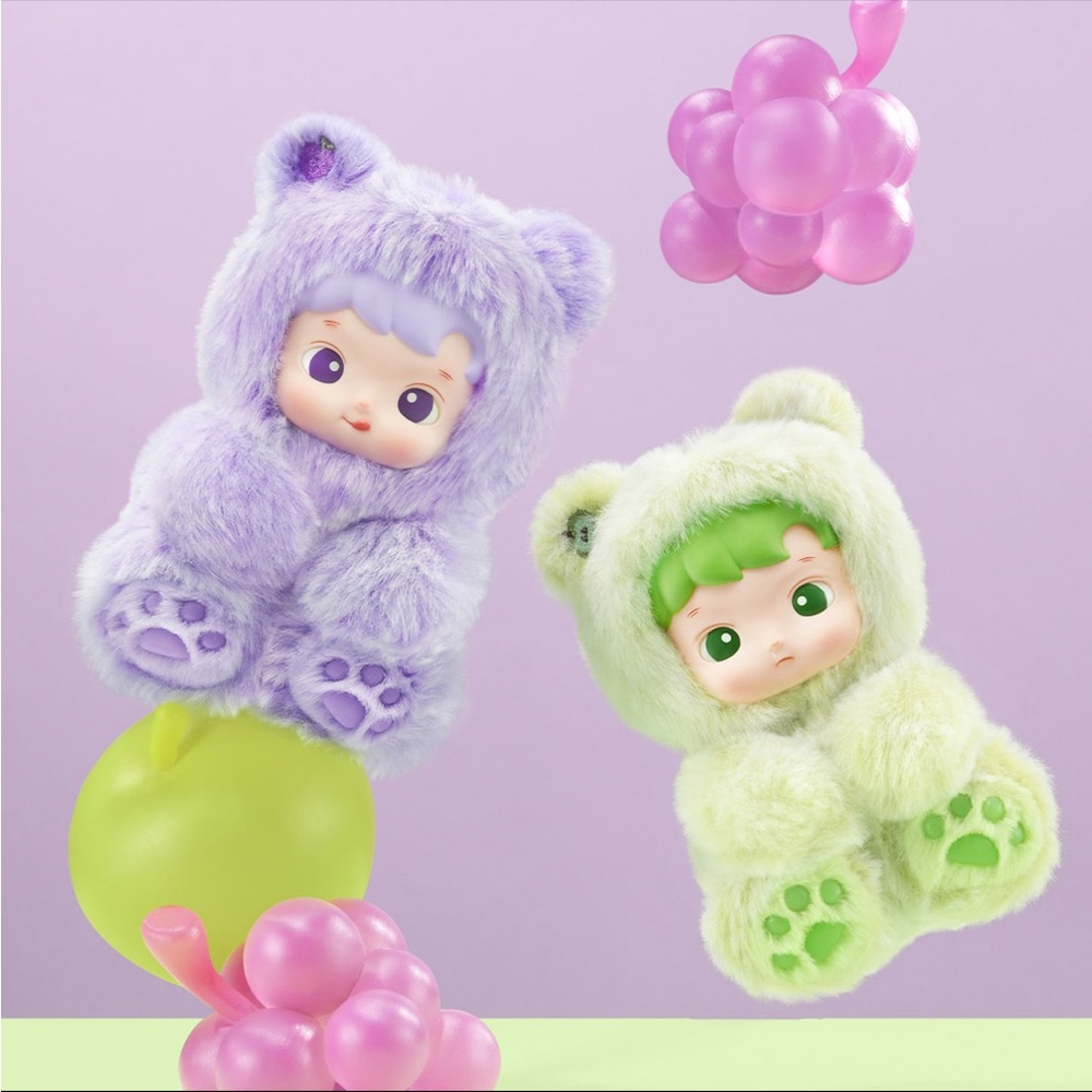Pop Mart Hacipupu Gummy Bear Vinyl Plush Pendant Grape Flavor - Picture 2 of 5